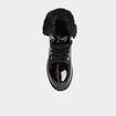 Bottines vernies bords fausse fourrure noir fille