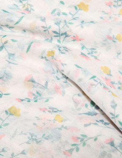 Foulard avec pampilles multicolore femme