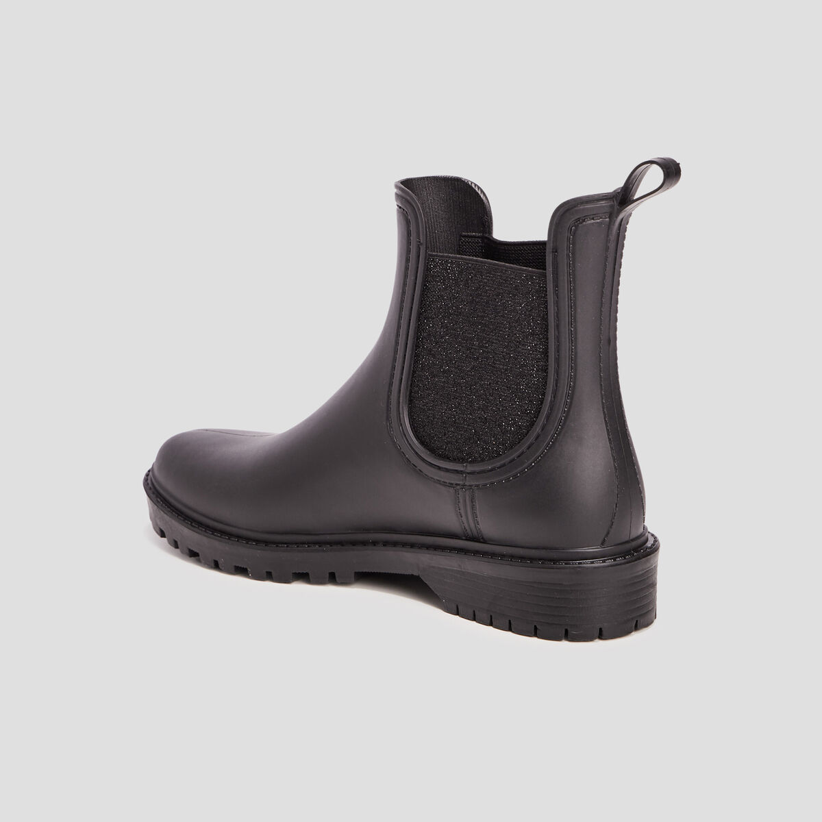 Bottines de pluie chelsea noir femme