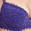 Soutien-gorge corbeille paddé dentelle violet foncé femme