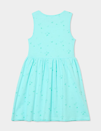 Robe patineuse sans manches coton bleu clair fille