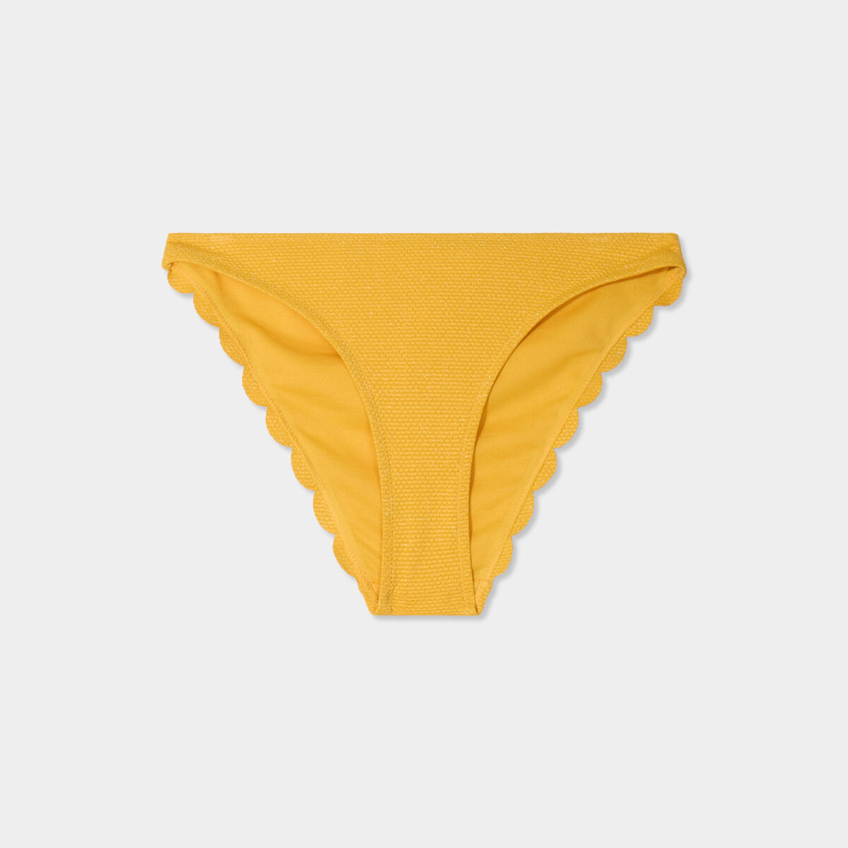 Bas de maillot de bain jaune femme