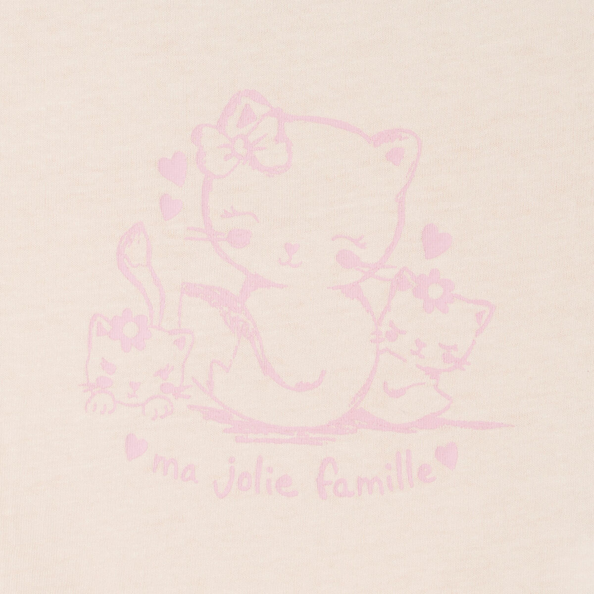 T-shirt manches courtes rose clair bébé fille