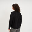 Chemise fluide manches longues noir femme