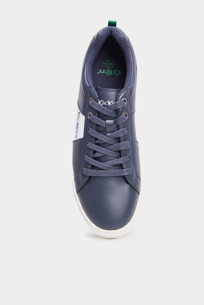 Tennis basses à lacets Kickers Reverse bleu marine homme