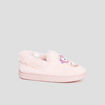 Chaussons brodés fourrés rose fille