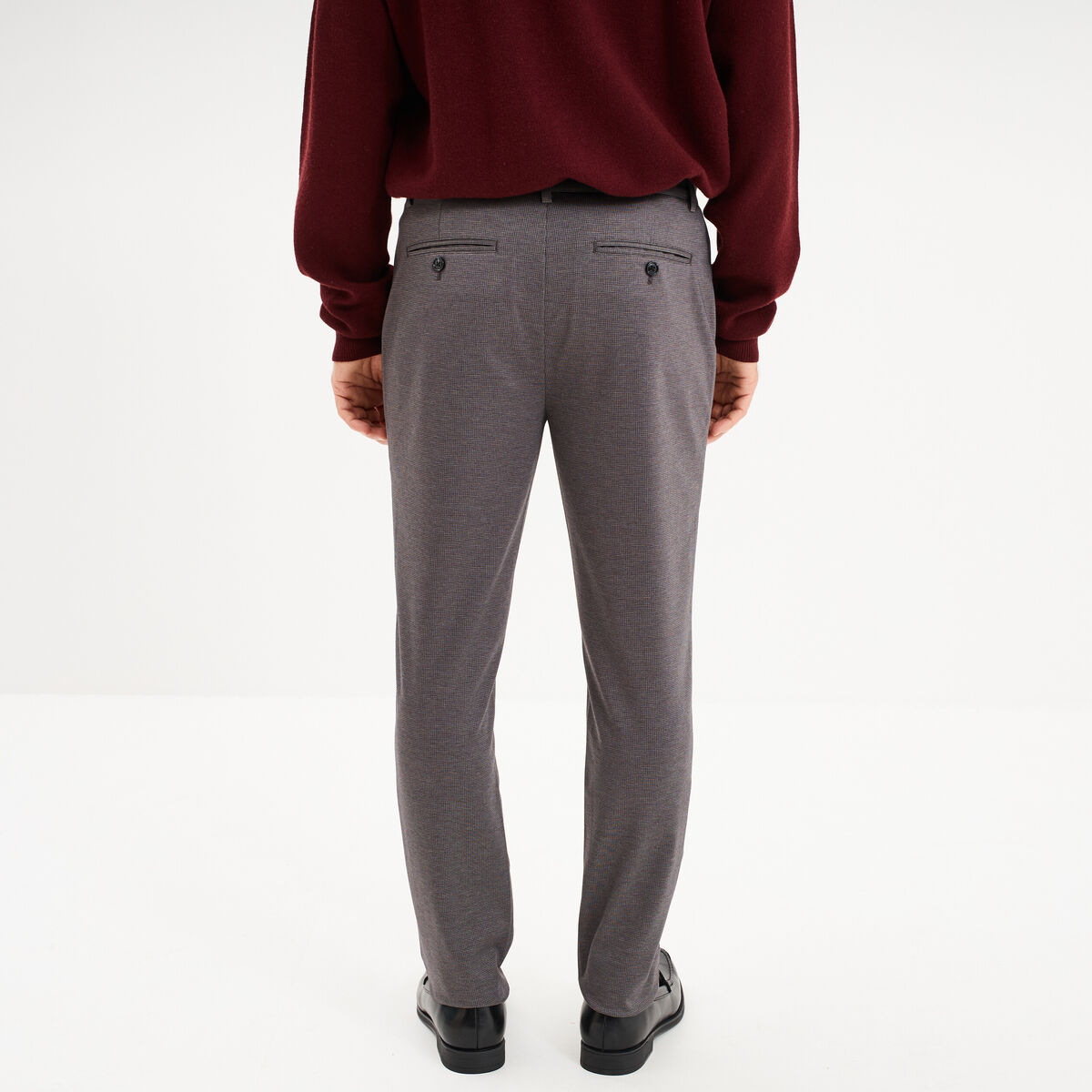 Pantalon chino slim gris homme