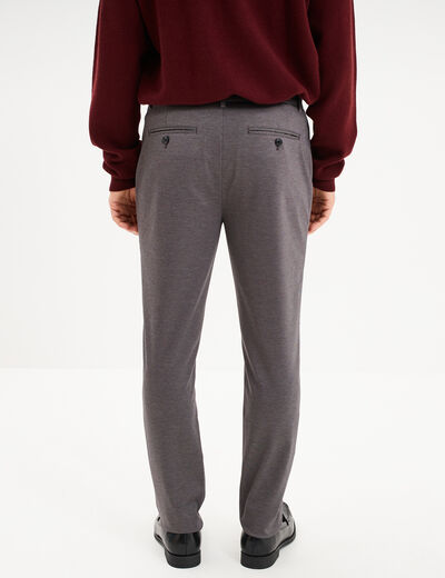 Pantalon chino slim gris homme