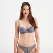 Soutien-gorge emboîtant paddé dentelle bleu gris femme