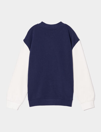 Gilet teddy boutonné Creeks bleu marine fille