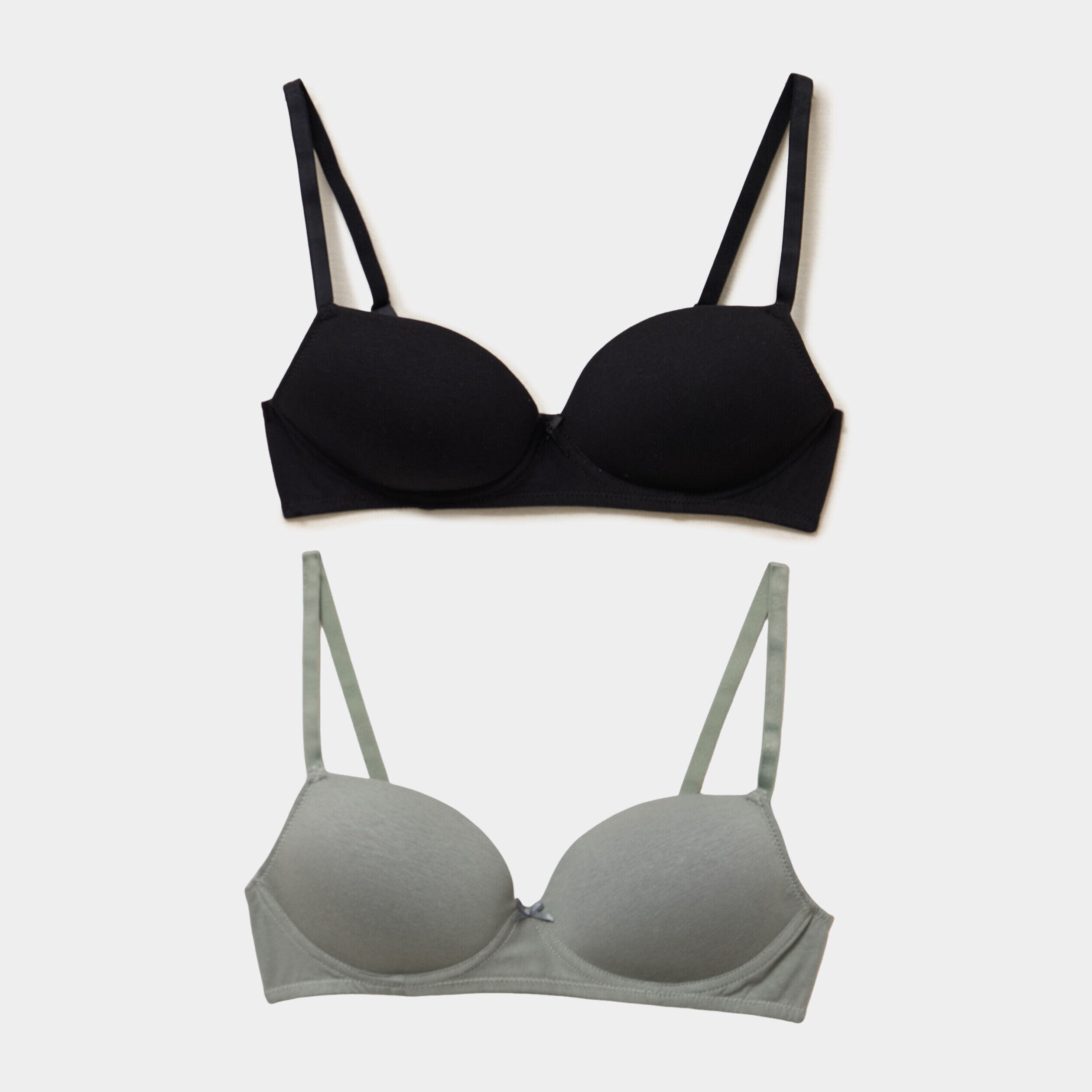 Lot 2 soutiens-gorge triangles paddés vert clair femme LH