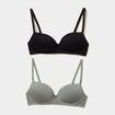 Lot 2 soutiens-gorge triangles padd&eacute;s vert clair femme