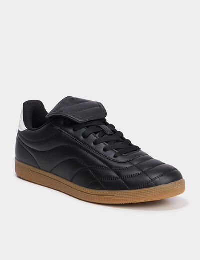 Tennis basses &agrave; lacets noir homme