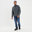 Pull camionneur zippé droit Creeks gris foncé homme