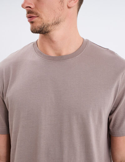T-shirt en coton manches courtes gris homme