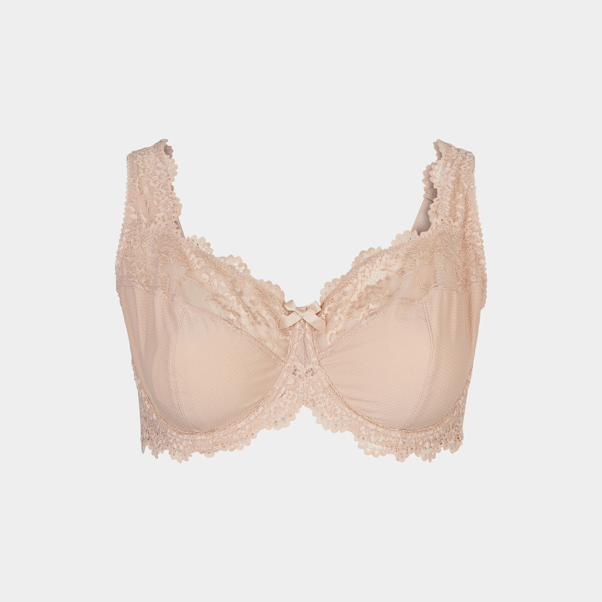 Soutien-gorge corbeille dentelle sable femme grande taille