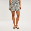 Short ample fluide vert kaki femme