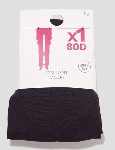 Collants 80D noir femme grande taille