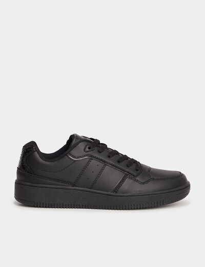Tennis basses semelle épaisse Creeks noir femme