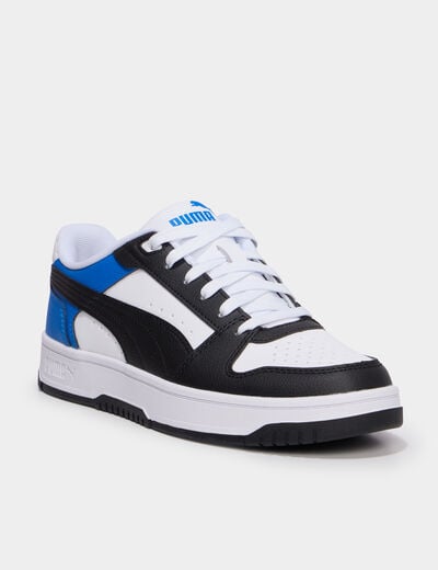 Baskets &agrave; lacets Puma Rebound bleu electrique gar&ccedil;on