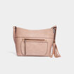 Sac en bandouli&egrave;re sable femme