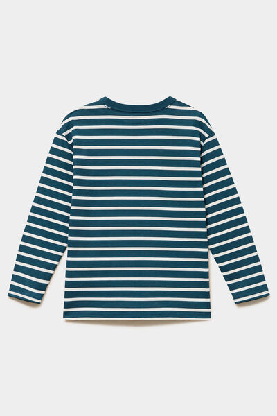 Lot 2 t-shirts manches longues coton bleu canard gar&ccedil;on