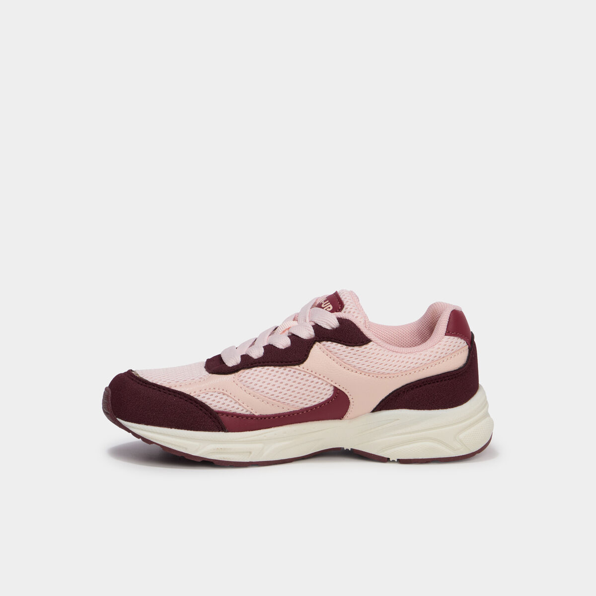 Baskets running &agrave; lacets rose fille