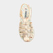 Sandales plates jaune or fille