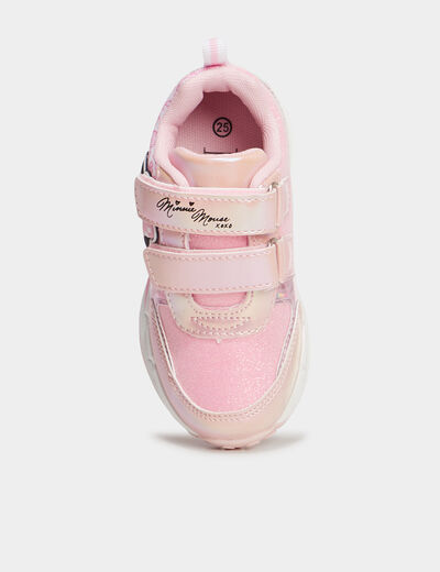 Baskets running lumineuses Minnie rose fille
