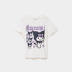 T-shirt coton Hello Kitty Kuromi blanc fille