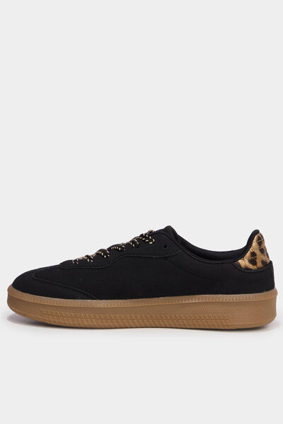 Baskets &agrave; lacets noir femme