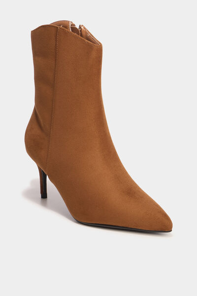 Boots &agrave; talons aiguilles marron femme