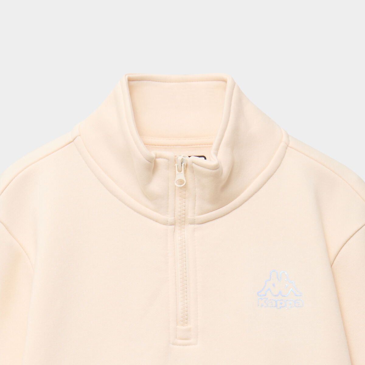 Sweat droit col camionneur Kappa creme fille