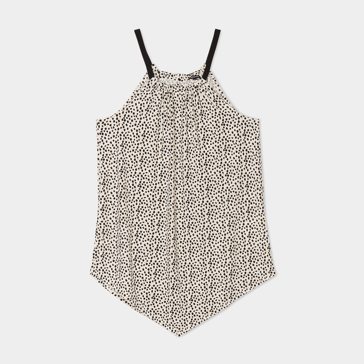 Débardeur asymétrique Mosquitos beige femme