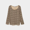 T-shirt manches longues coton sable femme grande taille