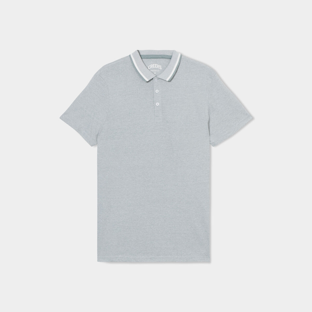 Polo manches courtes coton Creeks vert clair homme