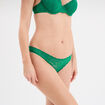 Tanga en dentelle doublure coton vert menthe femme