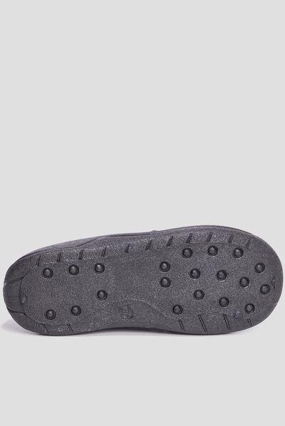 chaussons garcon en velours ras raton laveur gris garcon