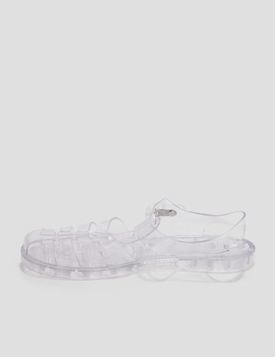 Sandales de plage transparentes multicolore femme