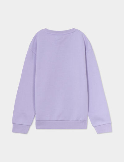 Sweat col rond manches longues mauve garçon