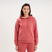 Sweat hoodie 1 poche &agrave; capuche vieux rose femme