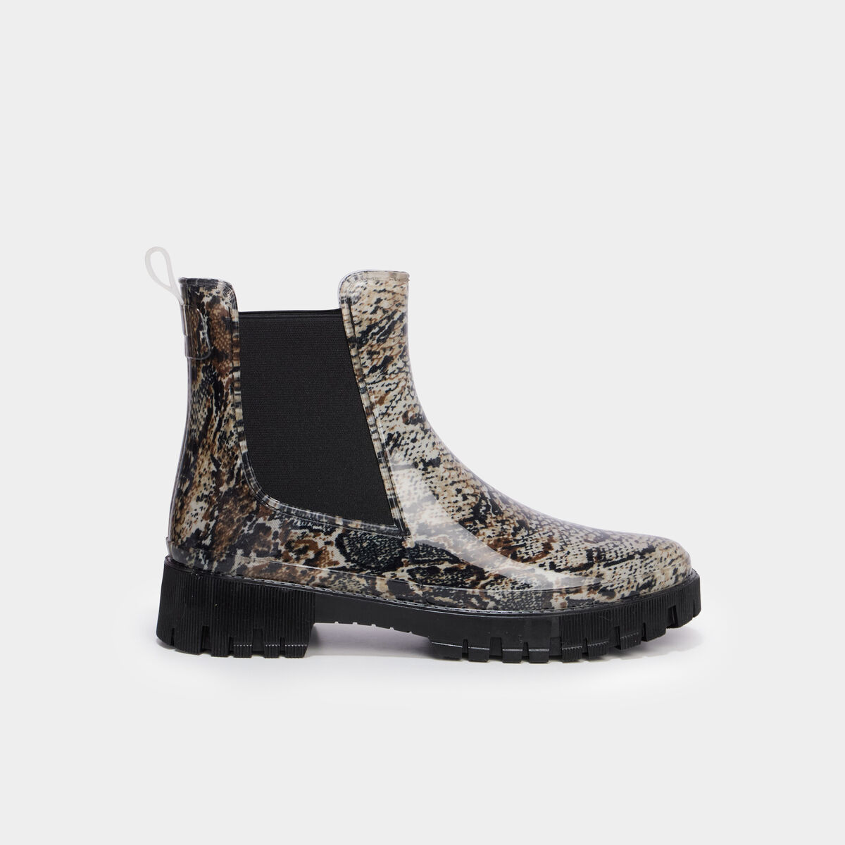 Bottes de pluie crant&eacute;es gris femme