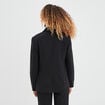 Veste droite boutonnée manches longues noir femme