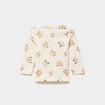T-shirt manches longues coton ecru b&eacute;b&eacute; gar&ccedil;on