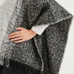 Poncho avec franges multicolore femme