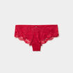 Shorty en dentelle rouge femme