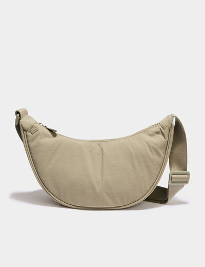 Sac banane en bandouli&egrave;re vert kaki femme