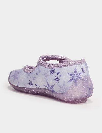 Chaussons ballerines Reine des neiges mauve fille