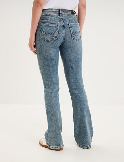 Jean flare taille basse denim dirty femme