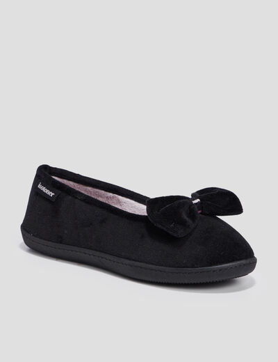 Chaussons ballerines Isotoner noir femme